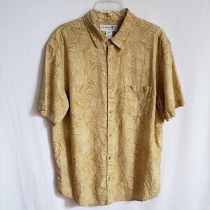 Caribbean Joe - Mens Gold Short Sleeve Hawaiian Shirt.  Size XL